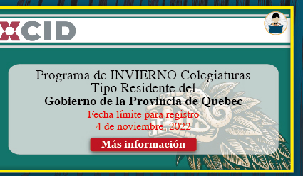 Programa de Colegiaturas Tipo Residente del Gobierno de la Provincia de Quebec INVIERNO 2023
